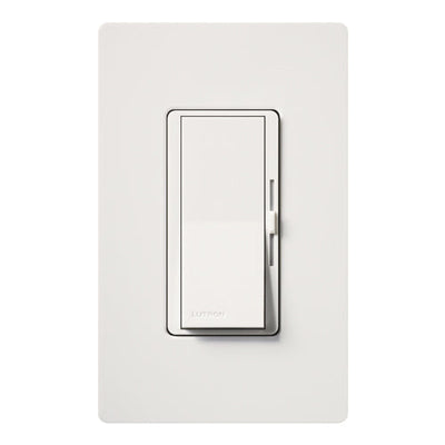 Lutron Diva MLV Dimmer Switch w/ Night Light, 450W (600VA), Single Pole/3-Way, No Neutral Required, 120V, DVSCLV-603P-SW, Snow White