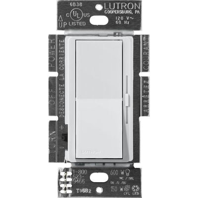 Lutron Diva 0-10V Dimmer Switch, 8A, 50mA Sink, Single-Pole/3-Way, No Neutral Required, 120V, DVSCSTV-MI, Mist