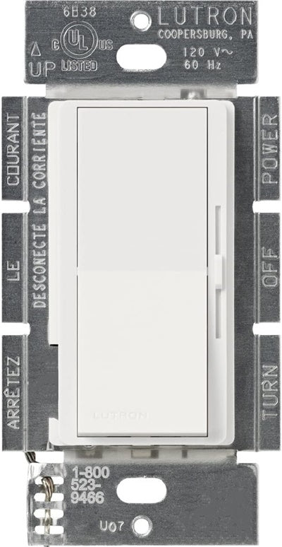 Lutron Diva 0-10V Dimmer Switch, 30mA Sink, 24V, Single-Pole/3-Way, Power Pack Required for 120V Switching, DVSCTV-TF, Truffle