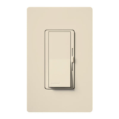 Lutron Diva 0-10V Dimmer Switch, 30mA Sink, 24V, Single-Pole/3-Way, Power Pack Required for 120V Switching, DVTV-LA, Light Almond