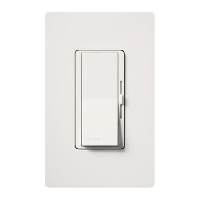 Lutron Diva 0-10V Dimmer Switch, 30mA Sink, 24V, Single-Pole/3-Way, Power Pack Required for 120V Switching, DVTV-WH, White