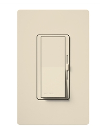 Lutron Diva 3-Speed Fan Control with Wall Plate, 1.5A , Single-Pole/3-Way, No Neutral Required, 120V, DVWFSQ-FH-LA, Light Almond