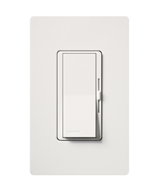 Lutron Diva 3-Speed Fan Control with Wall Plate, 1.5A , Single-Pole/3-Way, No Neutral Required, 120V, DVWFSQ-FH-WH, White