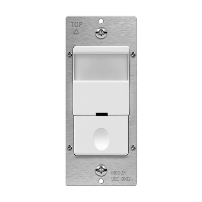 180° PIR Occupancy/Vacancy Motion Sensor Wall Switch, Neutral Wire Required, Single Pole or 3-Way