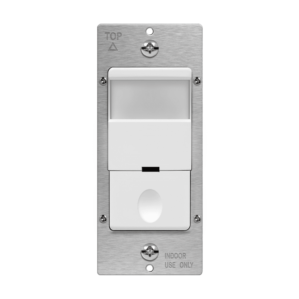 180° PIR Occupancy/Vacancy Motion Sensor Wall Switch, Secured Ground Wire Required, Single Pole