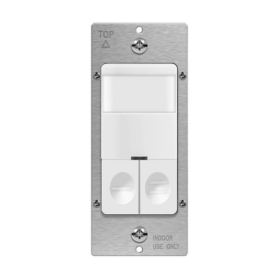 180° PIR Occupancy/Vacancy Motion Sensor Wall Switch with Dual Relay, Secured Ground Wire Required, Single Pole