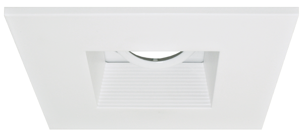 4" Die-Cast Aluminum Square Adjustable Baffle Trim