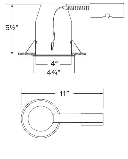 ELCO EL490RICA 4" Remodel Dedicated LED IC Airtight Housing