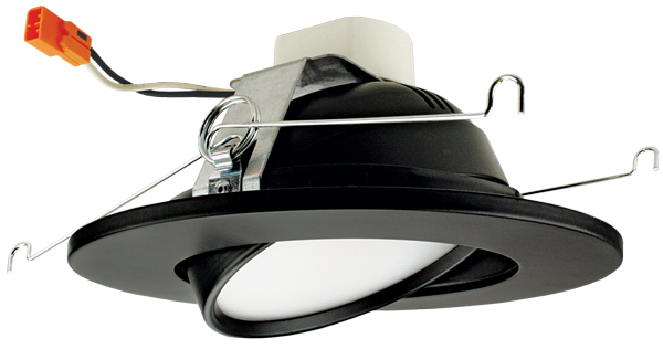 ELCO EL61330B 6" LED Regressed Adjustable Gimbal Insert, 17W, 3000K, Black