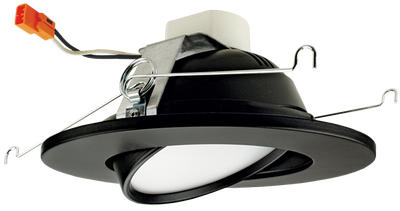 ELCO EL61330B 6" LED Regressed Adjustable Gimbal Insert, 17W, 3000K, Black