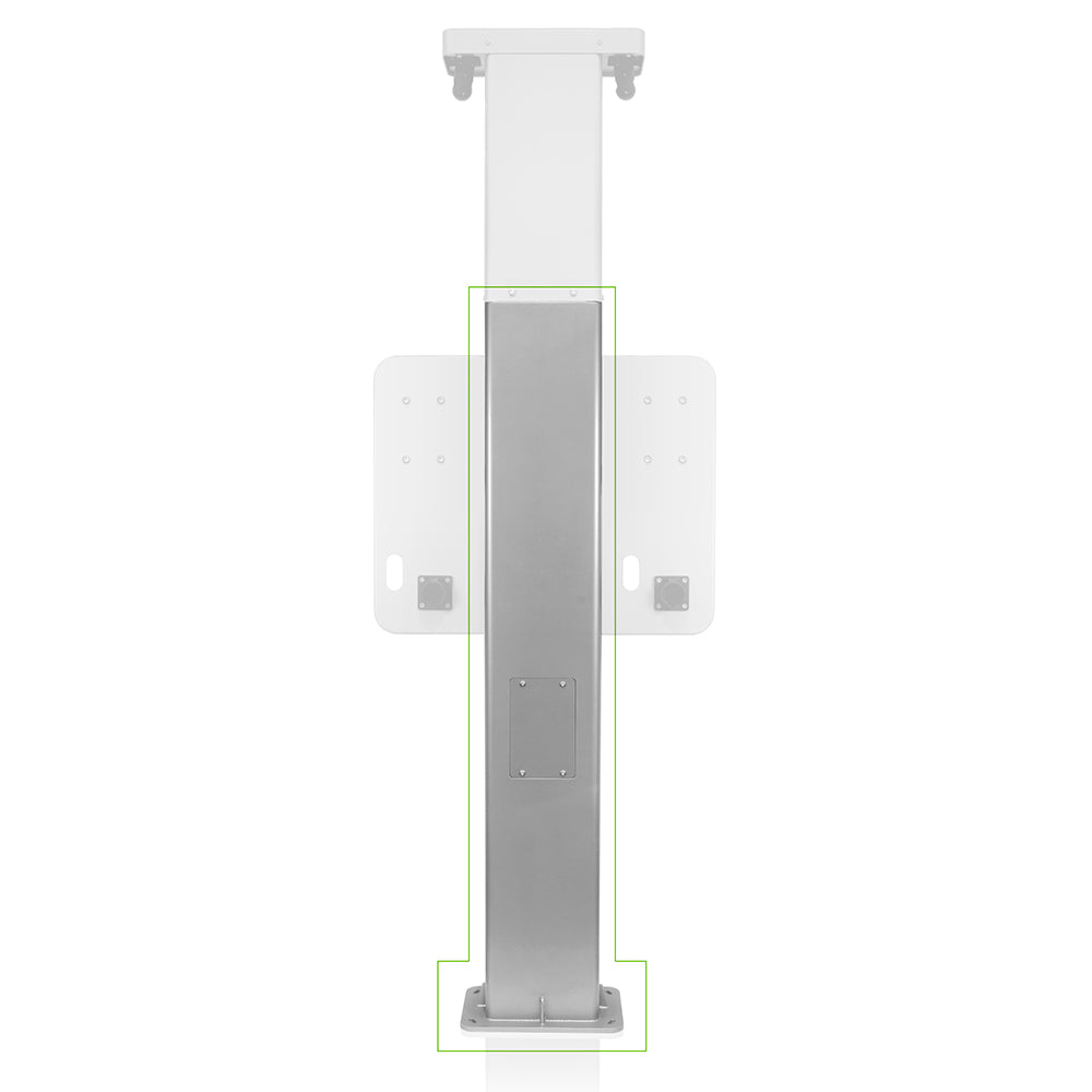 Leviton EPCM1-OF3 Pedestal Body for Dual Mount Charging Station Pedestal, Side/Side with Retractable Cord Management. For use
