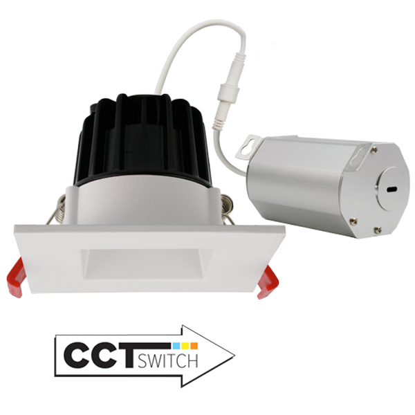 2" LED Square Reflector with 5-CCT Switch