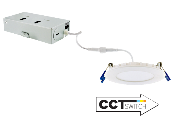 3" Ultra Slim LED Round Panel Light with 5-CCT Switch
