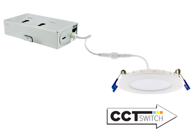 3" Ultra Slim LED Round Panel Light with 5-CCT Switch