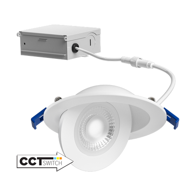 4" Floating Adjustable Eyeball Downlight with 5-CCT Switch