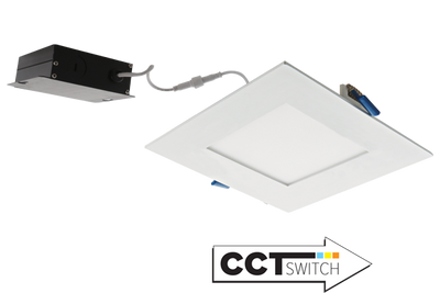 6" Ultra Slim LED Square Panel Light with 5-CCT Switch