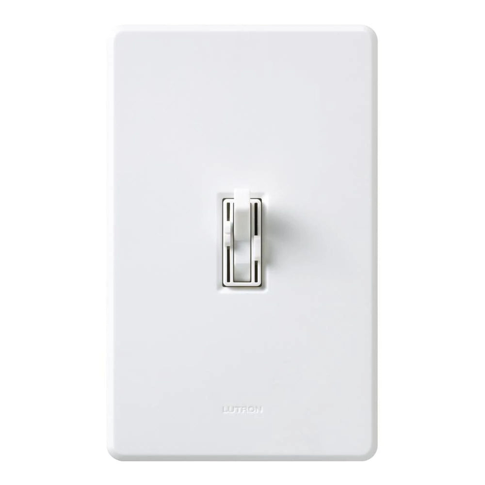 Lutron Ariadni Dual Fan/Light Control, Single 1.5A Fan and 300W Incandescent/Halogen Light, 120V, Single Pole, AY2-LFSQH-WH, White