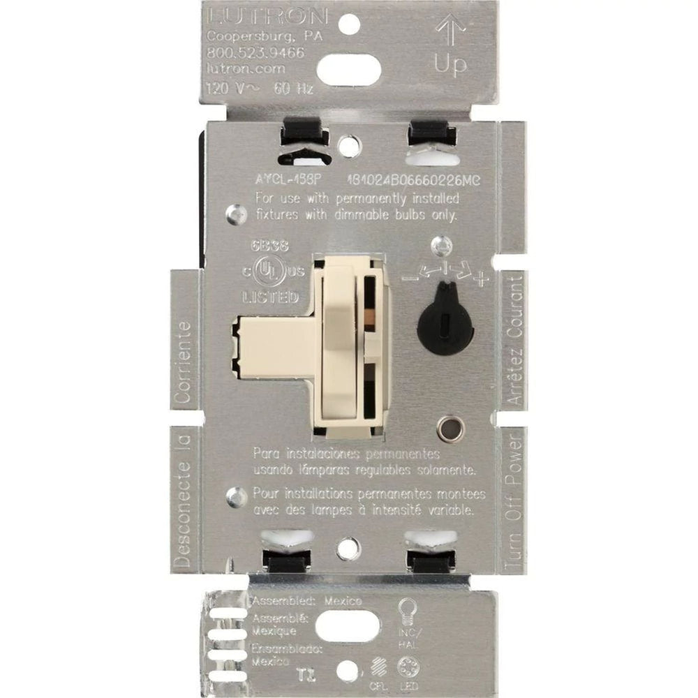 Lutron Ariadni LED+ Dimmer Switch, 250W LED, Single Pole/3-Way, No Neutral Required,120V, AYCL-253PH-LA, Light Almond