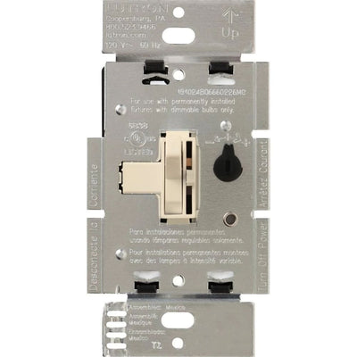 Lutron Ariadni Magnetic Low-Voltage Dimmer Switch, 450W/600VA, Single Pole, 120V, AYLV-600P-LA, Light Almond