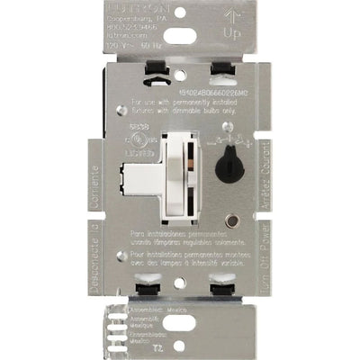 Lutron Ariadni Magnetic Low-Voltage Dimmer Switch, 450W/600VA, Single Pole, 120V, AYLV-600P-WH, White