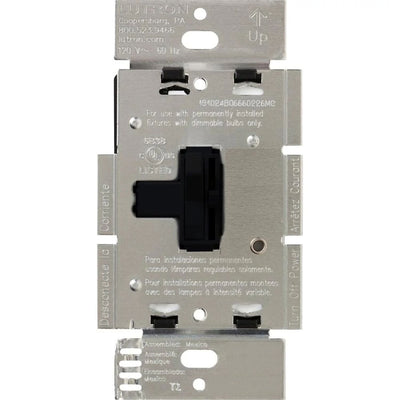 Lutron Ariadni Magnetic Low-Voltage Dimmer Switch, 450W/600VA, Single Pole/3-Way, 120V, AYLV-603P-BL, Black