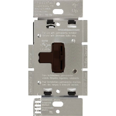 Lutron Ariadni Magnetic Low-Voltage Dimmer Switch, 450W/600VA, Single Pole/3-Way, 120V, AYLV-603P-BR, Brown