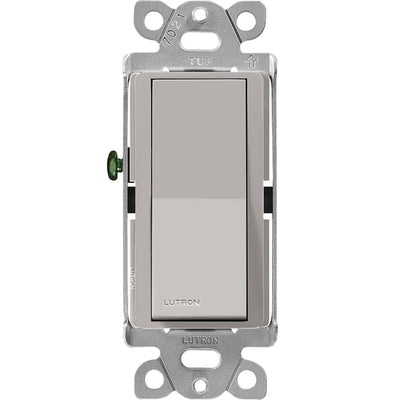 Lutron Claro Single Pole, On/Off Rocker Switch, 15A, Gloss Finish, CA-1PS-GR, Gray