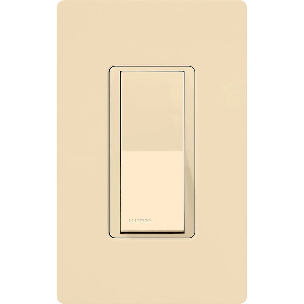 Lutron Claro Single Pole, On/Off Rocker Switch, 15A, Gloss Finish, CA-1PS-IV, Ivory