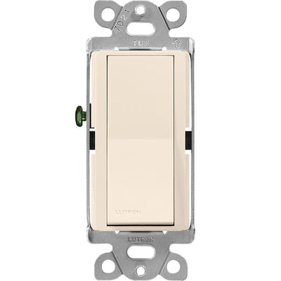 Lutron Claro Single Pole, On/Off Rocker Switch, 15A, Gloss Finish, CA-1PS-LA, Light Almond