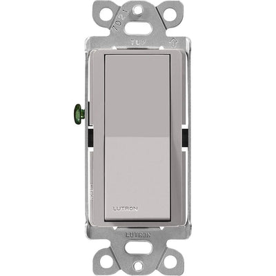 Lutron Claro Single Pole/3-Way, On/Off Rocker Switch, 15A, Gloss Finish, CA-3PS-GR, Gray