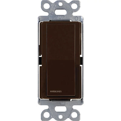 Lutron Claro 4-Way, On/Off Rocker Switch, 15A, Gloss Finish, CA-4PS-BR, Brown