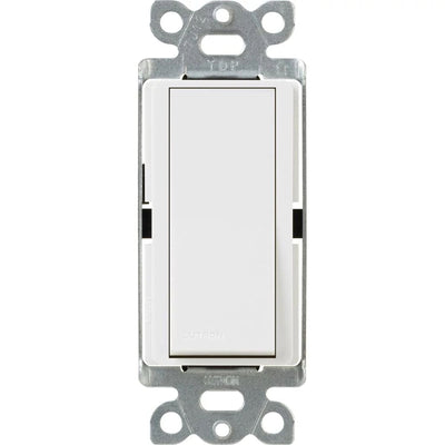 Lutron Claro 4-Way, On/Off Rocker Switch, 15A, Gloss Finish, CA-4PS-WH, White
