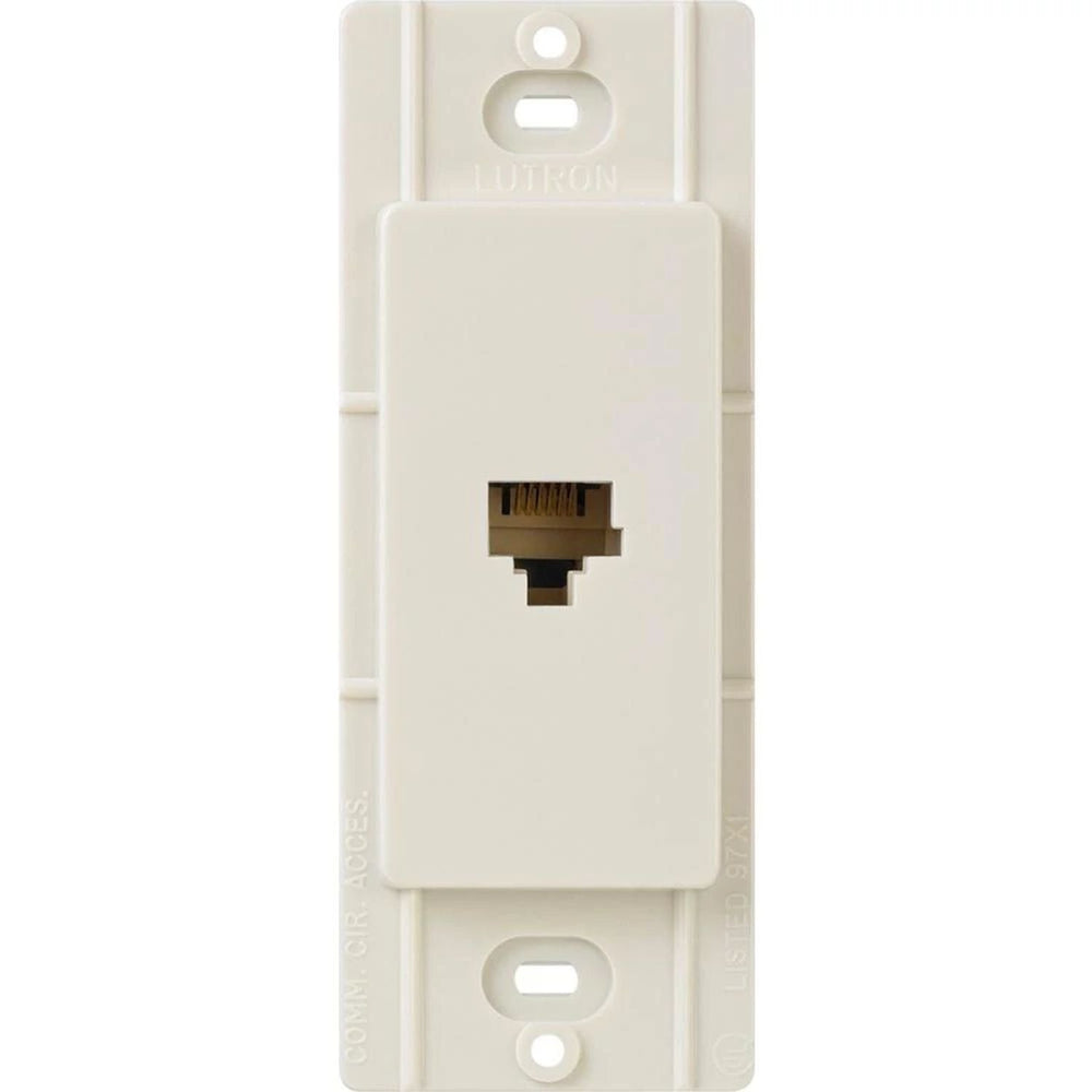 Lutron Claro Telephone Jack, 6-conductor, RJ11, Fits Decorator-Style Wall Plates, CA-PJ-LA, Light Almond
