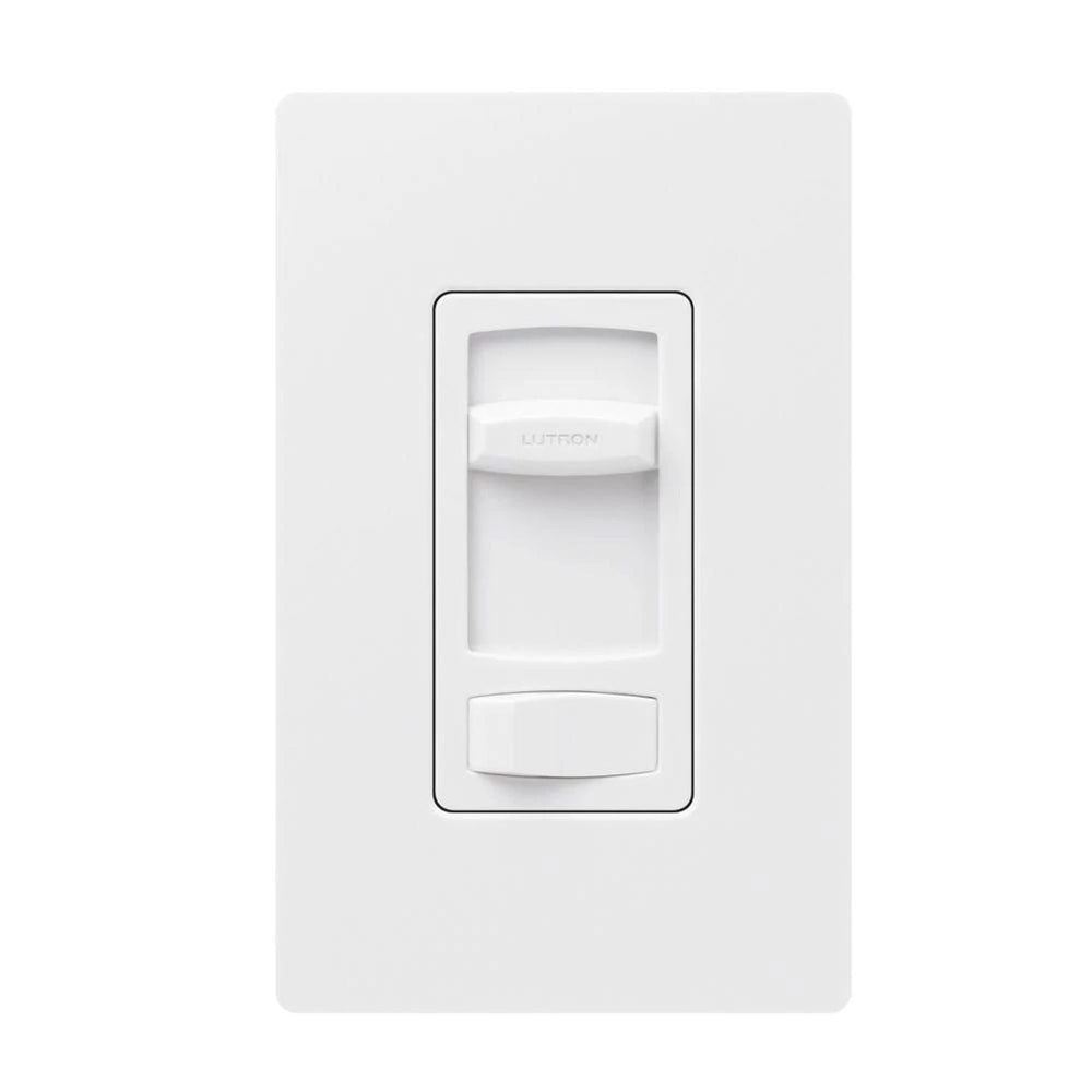 Lutron Skylark Contour Quiet 3-Speed Fan Control, No Neutral Required, 1.5A 3-Speed Ceiling Fan, 120V, Single Pole/3-Way, CTFSQ-F-WH, White