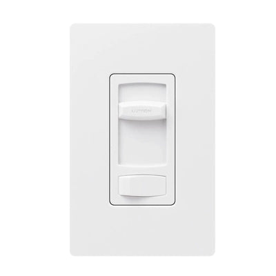 Lutron Skylark Contour Quiet 3-Speed Fan Control, No Neutral Required, 1.5A 3-Speed Ceiling Fan, 120V, Single Pole/3-Way, CTFSQ-F-WH, White
