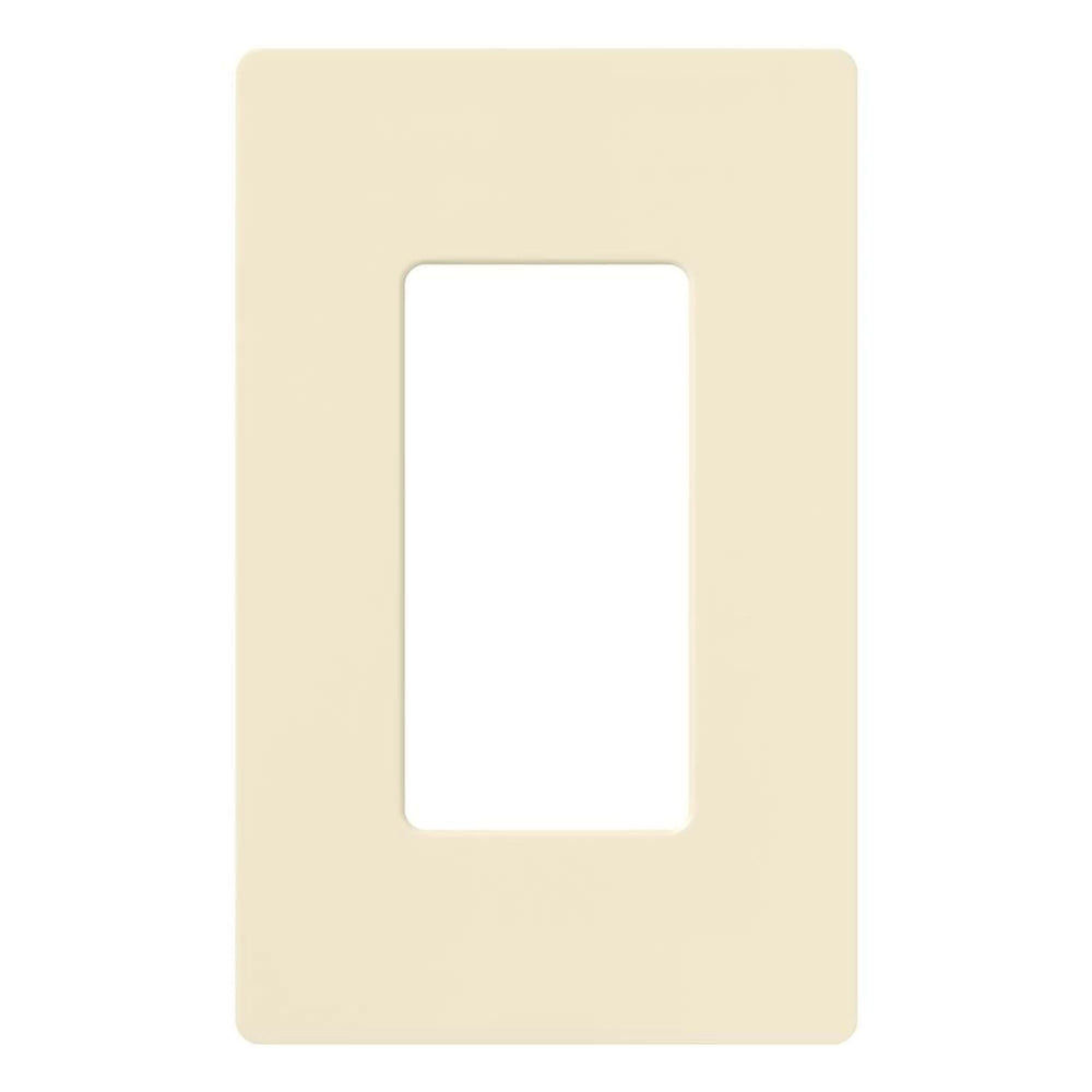 Lutron Claro 1 Gang Wall Plate for Decorator/Designer Paddle Switches and Dimmers, Gloss Finish, CW-1-AL, Almond