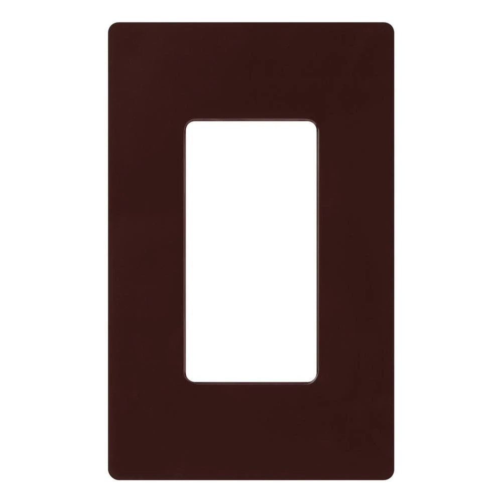 Lutron Claro 1 Gang Wall Plate for Decorator/Designer Paddle Switches and Dimmers, Gloss Finish, CW-1-BR, Brown