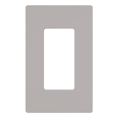 Lutron Claro 1 Gang Wall Plate for Decorator/Designer Paddle Switches and Dimmers, Gloss Finish, CW-1-GR, Gray