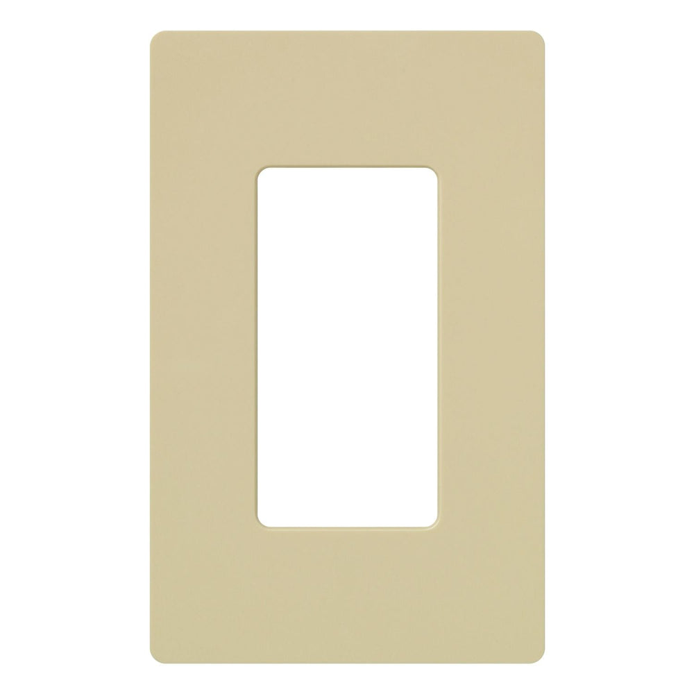 Lutron Claro 1 Gang Wall Plate for Decorator/Designer Paddle Switches and Dimmers, Gloss Finish, CW-1-IV, Ivory