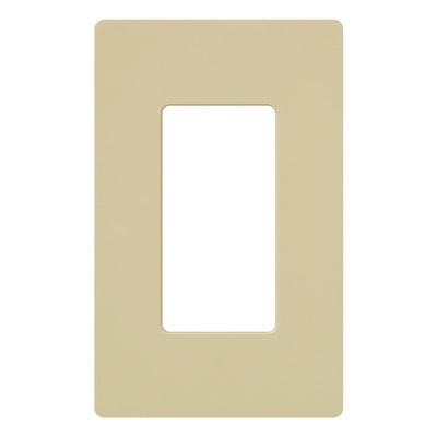Lutron Claro 1 Gang Wall Plate (96-Pack) for Decorator/Designer Paddle Switches and Dimmers, Gloss Finish, CW-1-IV-96, Ivory