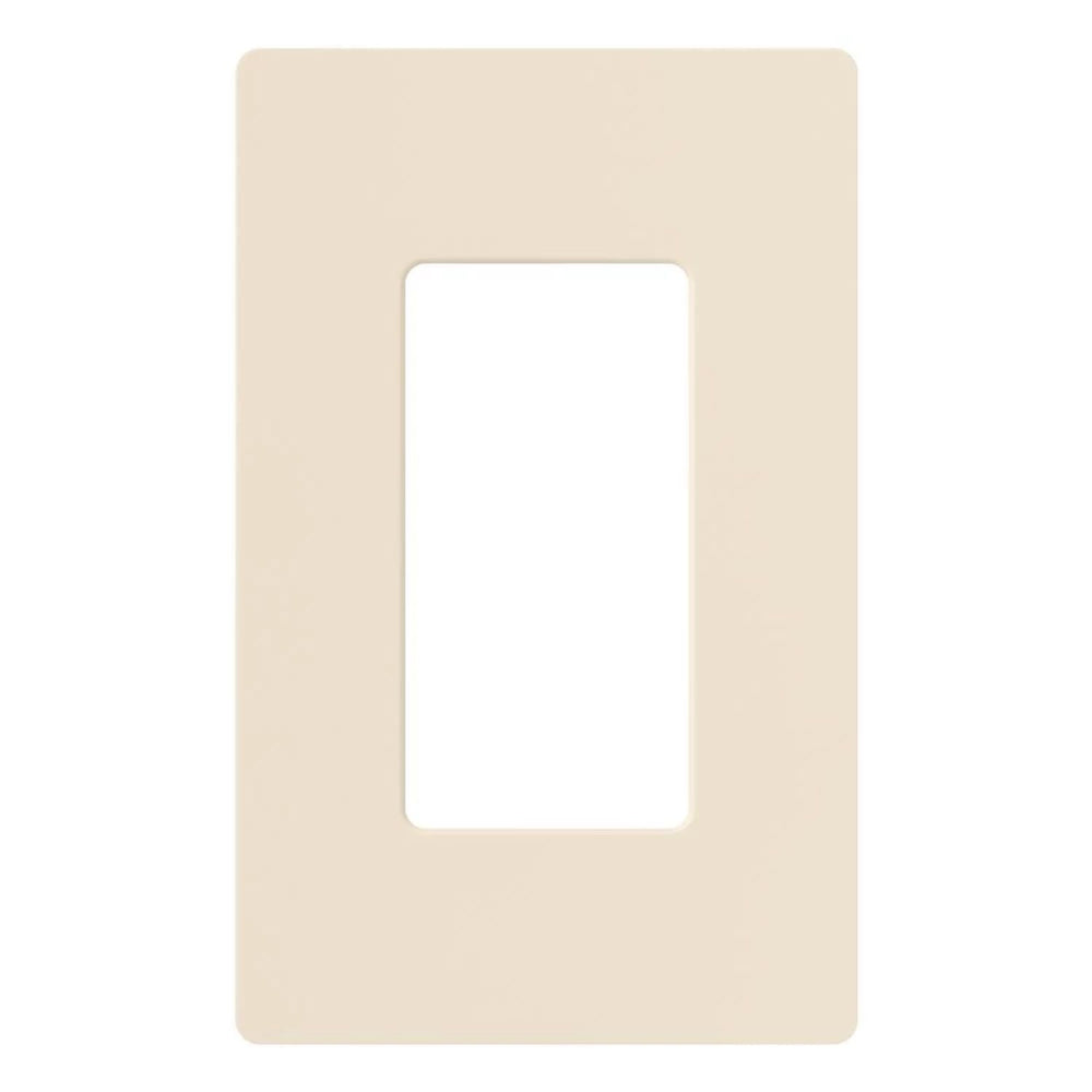 Lutron Claro 1 Gang Wall Plate (96-Pack) for Decorator/Designer Paddle Switches and Dimmers, Gloss Finish, CW-1-LA-96, Light Almond