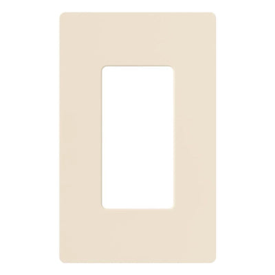 Lutron Claro 1 Gang Wall Plate (96-Pack) for Decorator/Designer Paddle Switches and Dimmers, Gloss Finish, CW-1-LA-96, Light Almond
