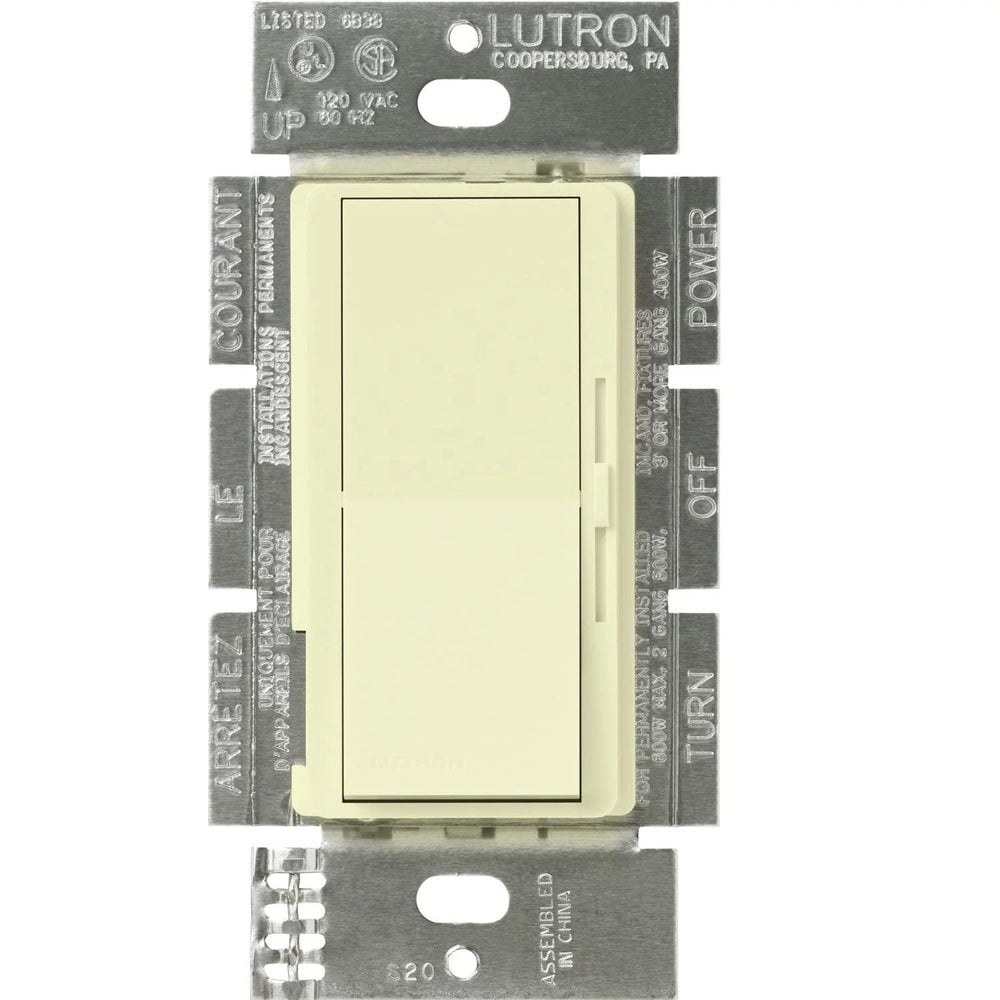 Lutron Diva ELV Dimmer Switch, 300W, Single Pole, Neutral Required, 120V, DVELV-300P-AL, Almond