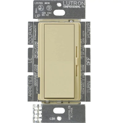 Lutron Diva ELV Dimmer Switch, 300W, Single Pole, Neutral Required, 120V, DVELV-300P-IV, Ivory