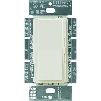 Lutron Diva 3-Speed Fan Control, 2.0A , Single Pole/3-Way, No Neutral Required, 120V, DVFSQ-F-HO-LA, Light Almond