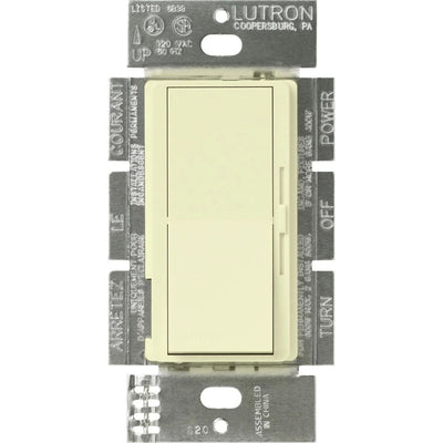 Lutron Diva MLV Dimmer Switch w/ Night Light, 450W (600VA), Single Pole/3-Way, No Neutral Required, 120V, DVLV-603P-AL, Almond