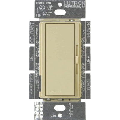 Lutron Diva MLV Dimmer Switch w/ Night Light, 450W (600VA), Single Pole/3-Way, No Neutral Required, 120V, DVLV-603P-IV, Ivory