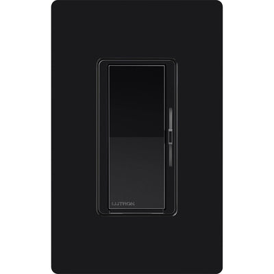 Lutron Diva Smart ELV+ Dimmer Switch for Caseta Systems, Phase Selectable, 250W LED/400VA MLV/500W ELV, Neutral Required, 120V, DVRF-5NE-BL, Black