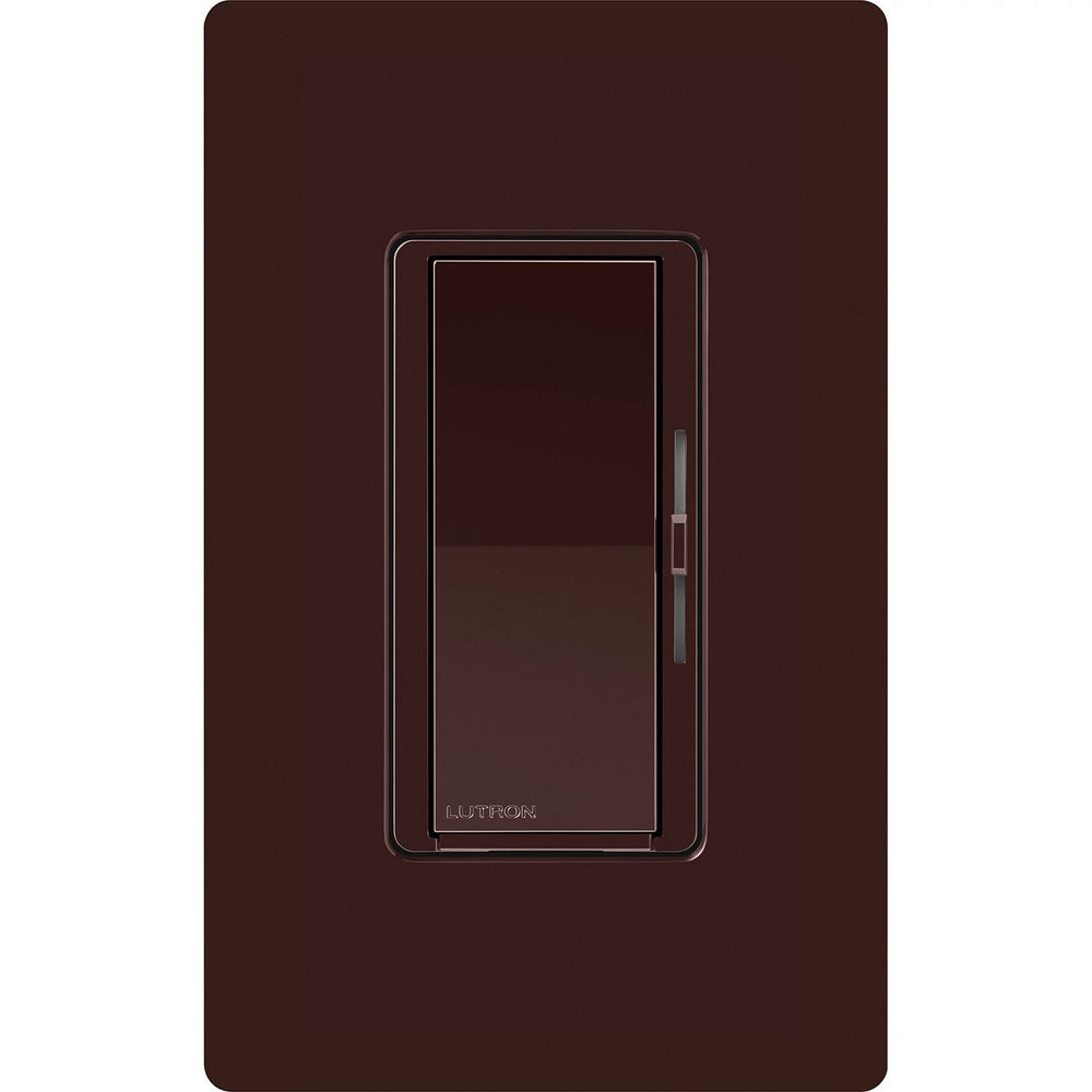 Lutron Diva Smart ELV+ Dimmer Switch for Caseta Systems, Phase Selectable, 250W LED/400VA MLV/500W ELV, Neutral Required, 120V, DVRF-5NE-BR, Brown