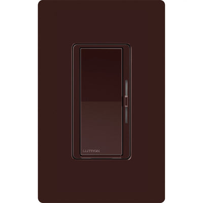 Lutron Diva Smart ELV+ Dimmer Switch for Caseta Systems, Phase Selectable, 250W LED/400VA MLV/500W ELV, Neutral Required, 120V, DVRF-5NE-BR, Brown